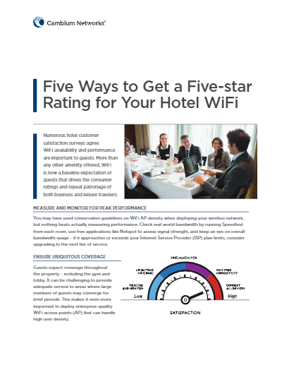 Five Ways to Get a Five Star Rating for Hotel WiFi - English