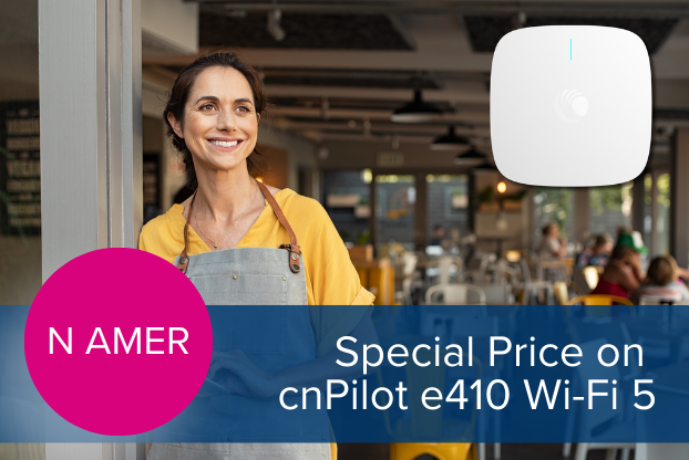 Promotion: e410 Wi-Fi 5 Indoor Access Points from Cambium Networks are designed to scale–from small and medium business to K12 schools.